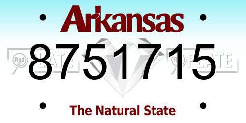 8751715 Arkansas License Plate