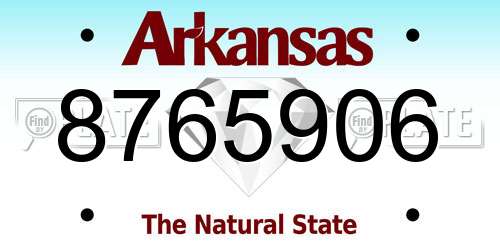 8765906 Arkansas License Plate