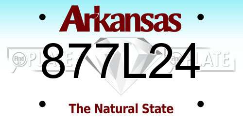 877L24 Arkansas License Plate