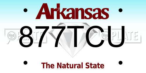 877TCU Arkansas License Plate