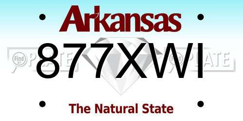 877XWI Arkansas License Plate