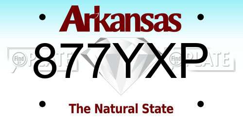 877YXP Arkansas License Plate
