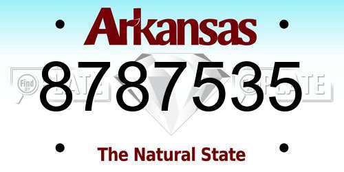 8787535 Arkansas License Plate