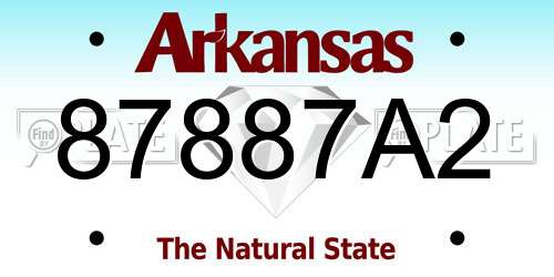 87887A2 Arkansas License Plate