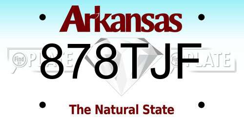 878TJF Arkansas License Plate