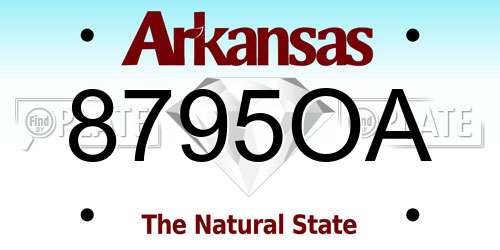8795OA Arkansas License Plate