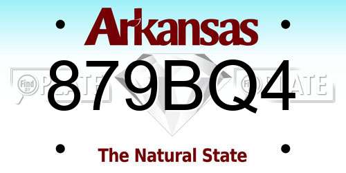 879BQ4 Arkansas License Plate