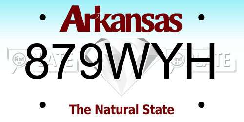 879WYH Arkansas License Plate