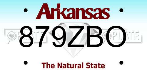 879ZBO Arkansas License Plate