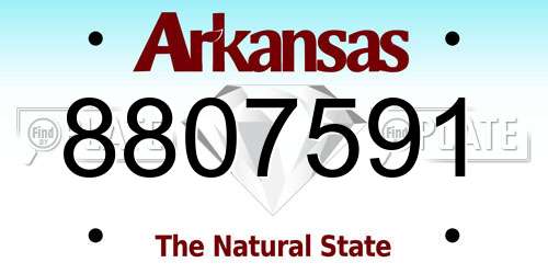 8807591 Arkansas License Plate
