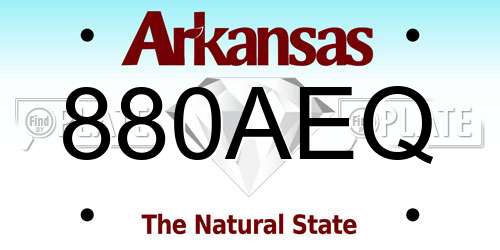 880AEQ Arkansas License Plate