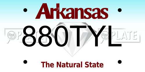 880TYL Arkansas License Plate