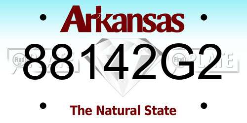 88142G2 Arkansas License Plate