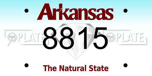 8815 Arkansas License Plate