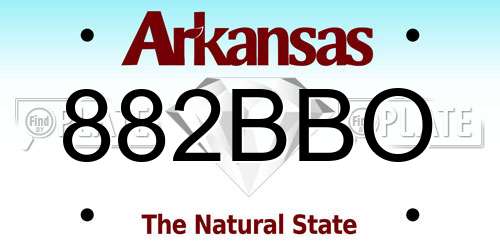 882BBO Arkansas License Plate