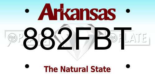 882FBT Arkansas License Plate
