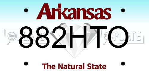 882HTO Arkansas License Plate