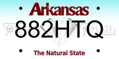 882HTQ Arkansas License Plate
