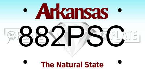 882PSC Arkansas License Plate