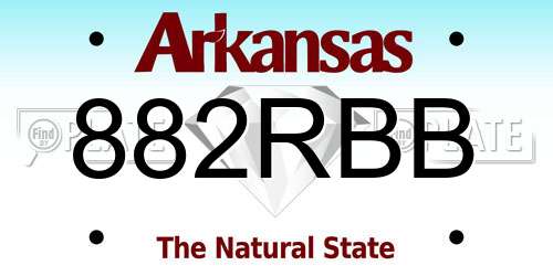 882RBB Arkansas License Plate