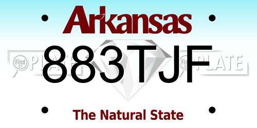 883TJF Arkansas License Plate