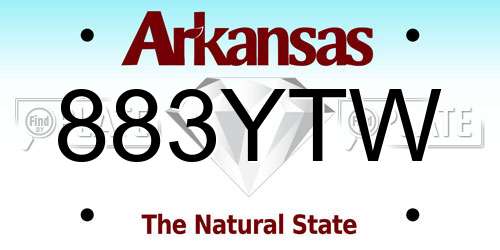 883YTW Arkansas License Plate