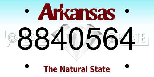 8840564 Arkansas License Plate