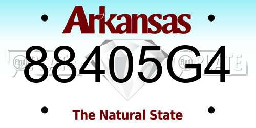 88405G4 Arkansas License Plate