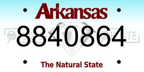 8840864 Arkansas License Plate