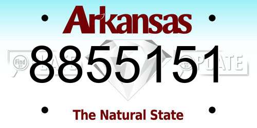 8855151 Arkansas License Plate