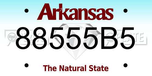 88555B5 Arkansas License Plate