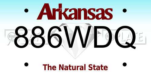 886WDQ Arkansas License Plate