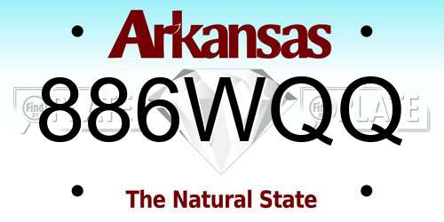 886WQQ Arkansas License Plate