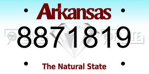 8871819 Arkansas License Plate