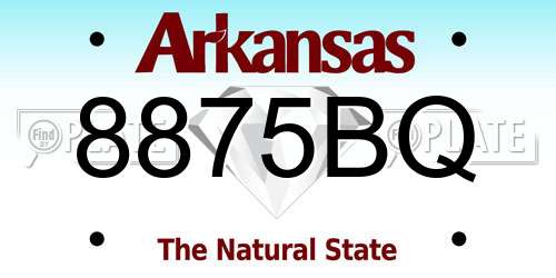 8875BQ Arkansas License Plate
