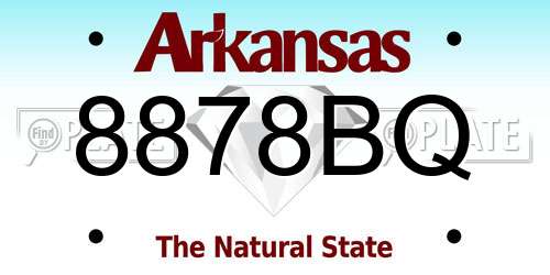 8878BQ Arkansas License Plate