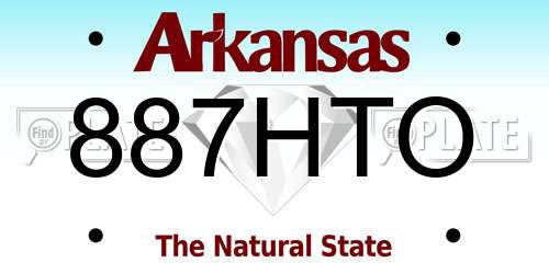 887HTO Arkansas License Plate