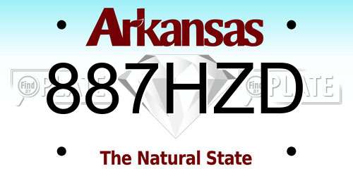 887HZD Arkansas License Plate