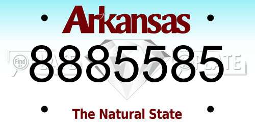 8885585 Arkansas License Plate