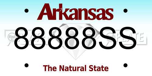 88888SS Arkansas License Plate