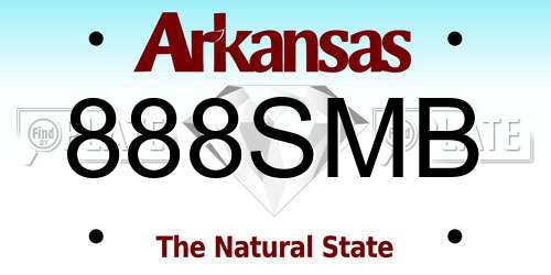 888SMB Arkansas License Plate