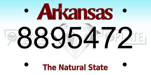 8895472 Arkansas License Plate