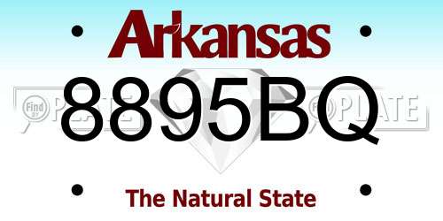 8895BQ Arkansas License Plate