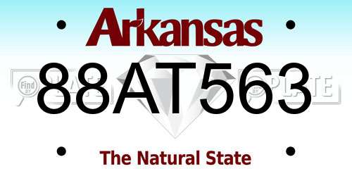 88AT563 Arkansas License Plate