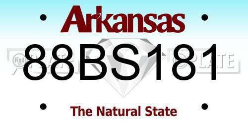 88BS181 Arkansas License Plate