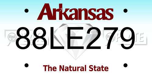 88LE279 Arkansas License Plate