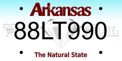 88LT990 Arkansas License Plate