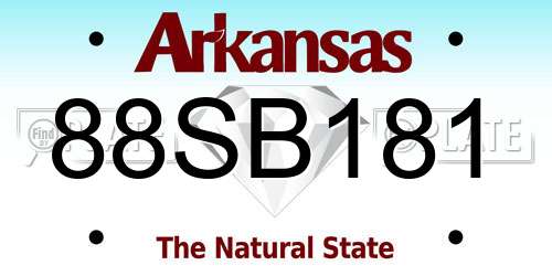 88SB181 Arkansas License Plate