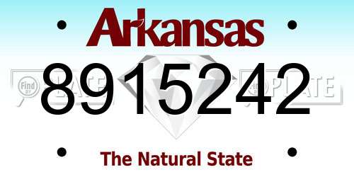 8915242 Arkansas License Plate