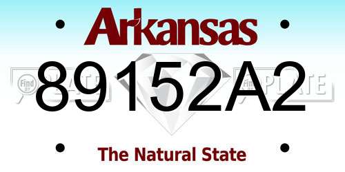 89152A2 Arkansas License Plate